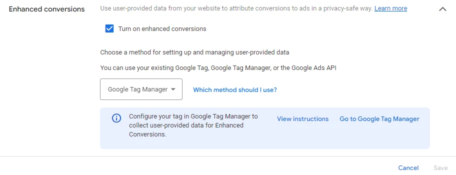 Enhanced Conversion Tracking Google Ads
